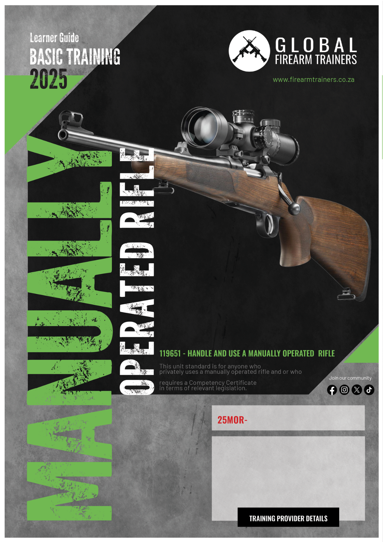 Handle and Use a Manually Operated (Bolt Action) Rifle Business Purpose Only - Image 3